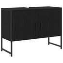 vidaXL Fürdőszobai mosdószekrény Fekete tölgy 80 x 30 x 60 cm Faanyag