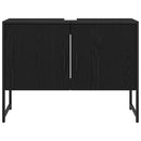 vidaXL Fürdőszobai mosdószekrény Fekete tölgy 80 x 30 x 60 cm Faanyag