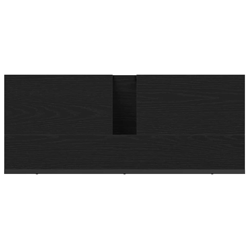 vidaXL Fürdőszobai mosdószekrény Musta tammi 80 x 30 x 60 cm Faanyag