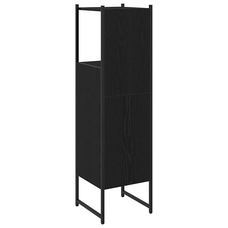vidaXL Fürdőszoba Székény Musta tammi 33 x 33 x 120.5 cm Faanyag
