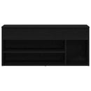 vidaXL fekete szerelt fa cipőpolc 102x30,5x45 cm