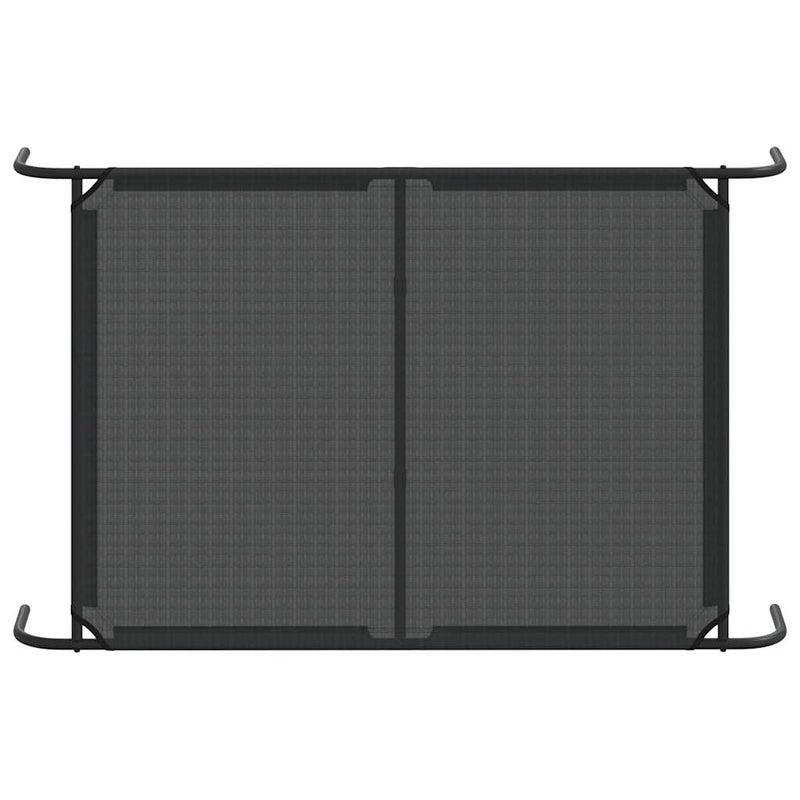 vidaXL fekete textilén és acél emelt kutyaágy 130x80x20 cm
