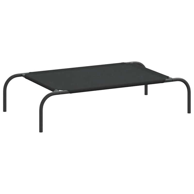 vidaXL fekete oxford szövet és acél emelt kutyafekhely 90x50x20 cm