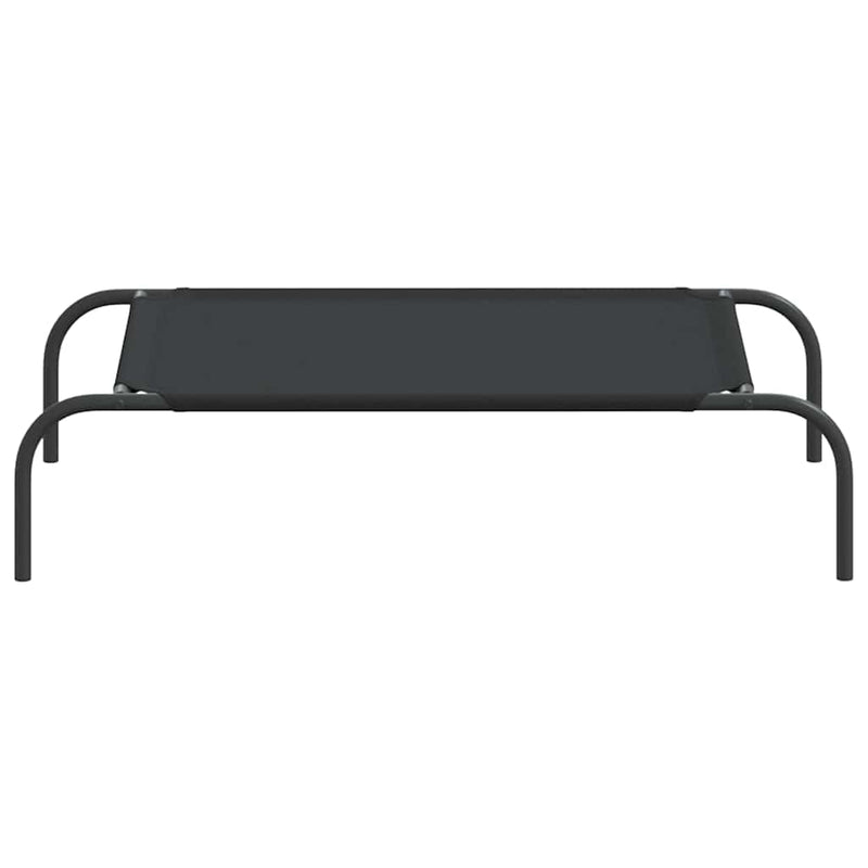 vidaXL fekete oxford szövet és acél emelt kutyafekhely 90x50x20 cm