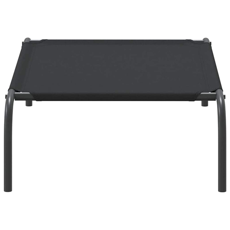 vidaXL fekete oxford szövet és acél emelt kutyafekhely 90x50x20 cm