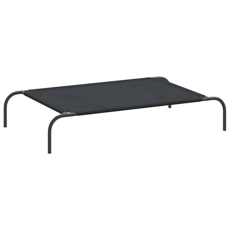 vidaXL fekete oxford szövet és acél emelt kutyafekhely 110x65x20 cm