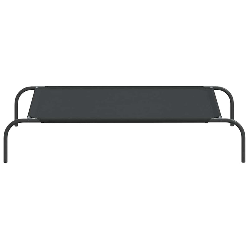 vidaXL fekete oxford szövet és acél emelt kutyafekhely 110x65x20 cm