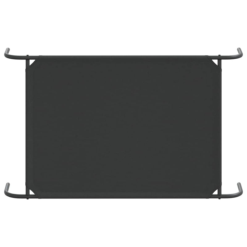 vidaXL fekete oxford szövet és acél emelt kutyafekhely 110x65x20 cm