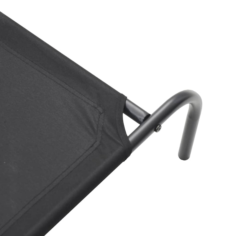 vidaXL fekete oxford szövet és acél emelt kutyafekhely 110x65x20 cm