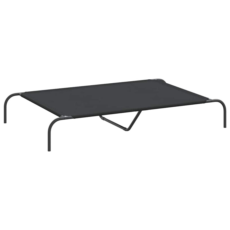 vidaXL fekete oxford szövet és acél emelt kutyafekhely 130x80x20 cm