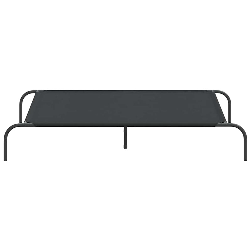 vidaXL fekete oxford szövet és acél emelt kutyafekhely 130x80x20 cm