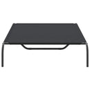 vidaXL fekete oxford szövet és acél emelt kutyafekhely 130x80x20 cm