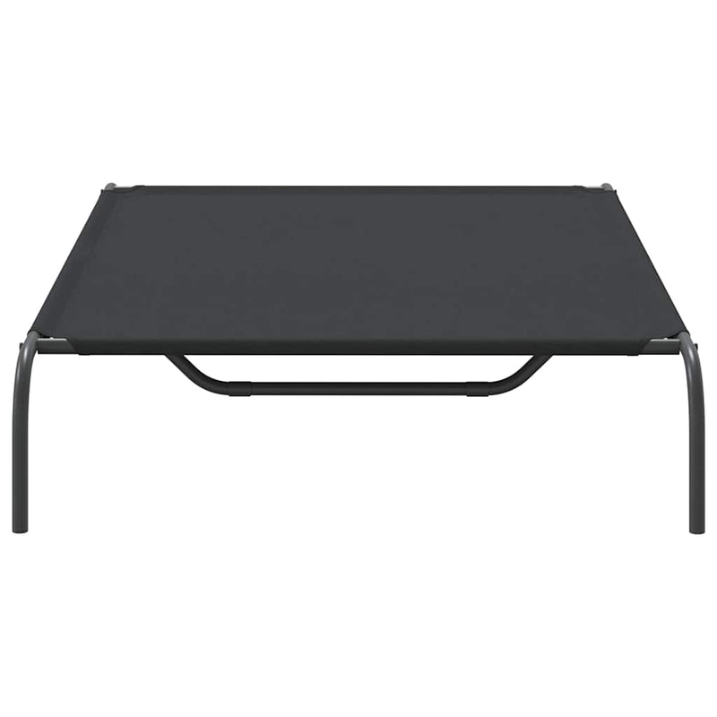 vidaXL fekete oxford szövet és acél emelt kutyafekhely 130x80x20 cm