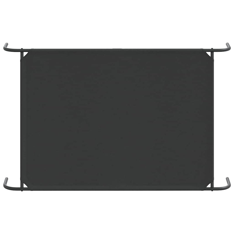 vidaXL fekete oxford szövet és acél emelt kutyafekhely 130x80x20 cm