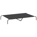 vidaXL fekete oxford szövet és acél emelt kutyafekhely 150x90x20 cm
