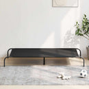 vidaXL fekete oxford szövet és acél emelt kutyafekhely 150x90x20 cm