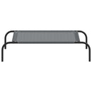 vidaXL szürke textilén és acél emelt kutyaágy 90x50x20 cm