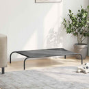 vidaXL szürke textilén és acél emelt kutyaágy 90x50x20 cm