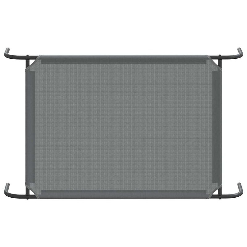 vidaXL szürke textilén és acél emelt kutyaágy 90x50x20 cm