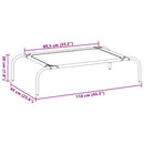 vidaXL szürke textilén és acél emelt kutyaágy 90x50x20 cm