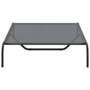 vidaXL szürke textilén és acél emelt kutyaágy 90x50x20 cm