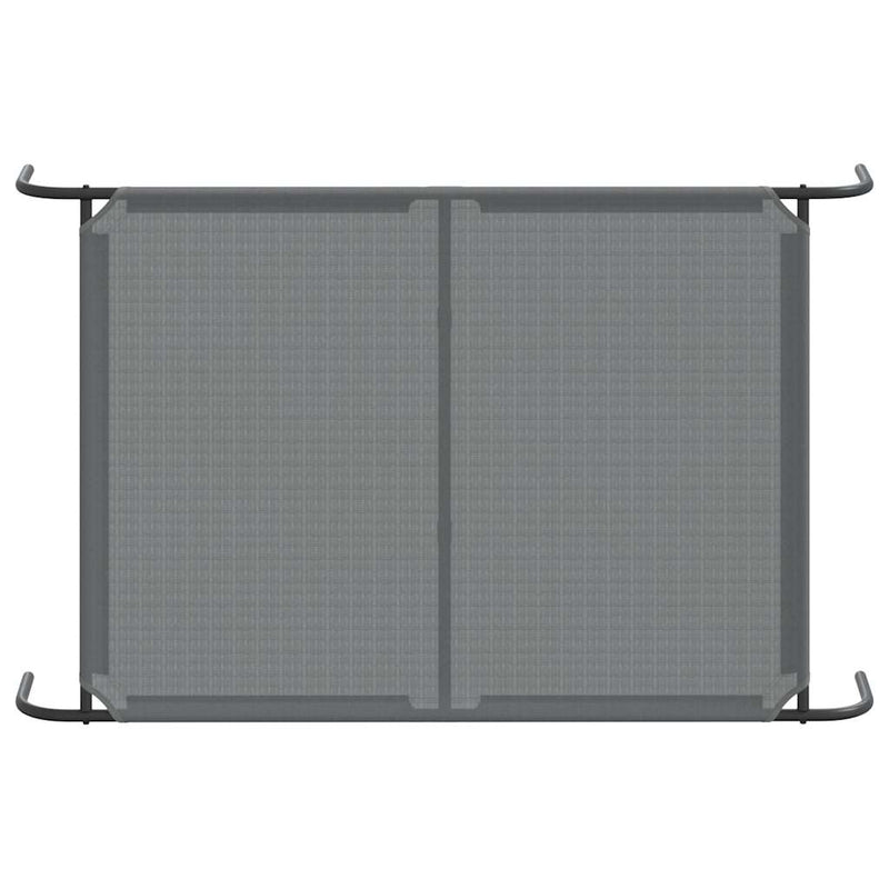 vidaXL szürke textilén és acél emelt kutyaágy 90x50x20 cm