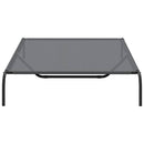 vidaXL szürke textilén és acél emelt kutyaágy 150x90x20 cm