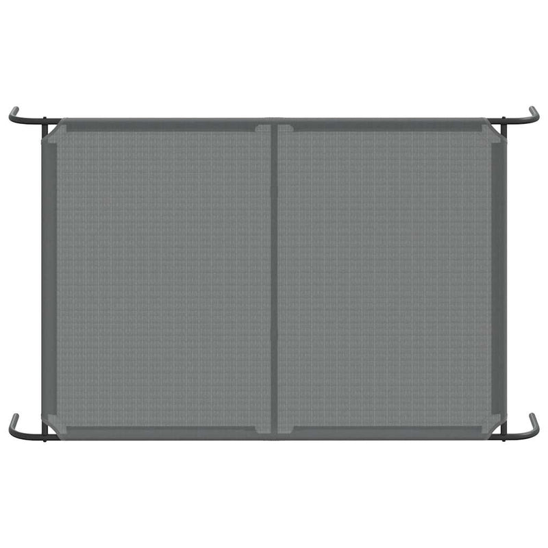 vidaXL szürke textilén és acél emelt kutyaágy 150x90x20 cm
