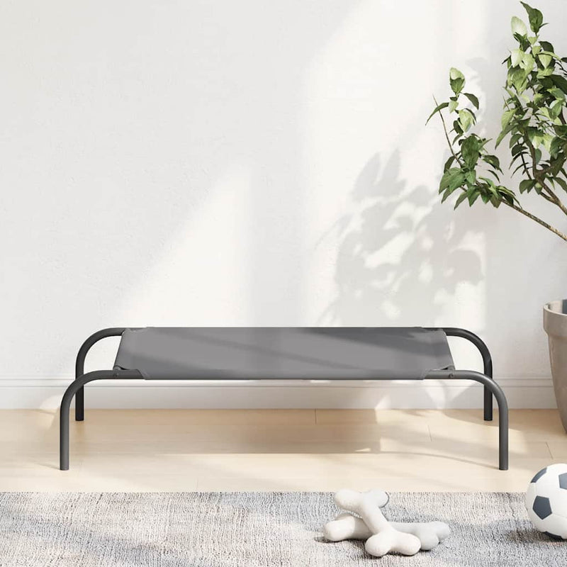 vidaXL szürke oxford szövet és acél emelt kutyafekhely 90x50x20 cm