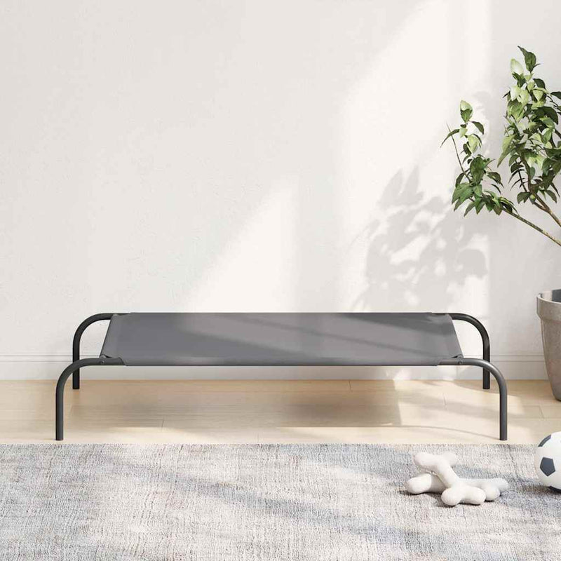 vidaXL szürke oxford szövet és acél emelt kutyafekhely 110x65x20 cm