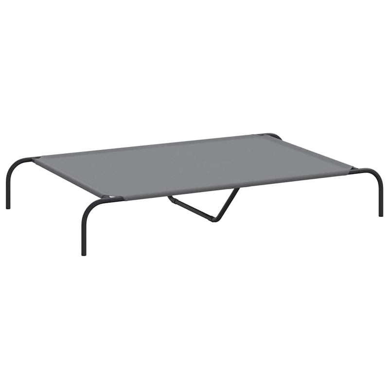 vidaXL szürke oxford szövet és acél emelt kutyafekhely 130x80x20 cm