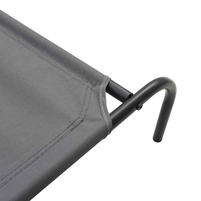 vidaXL szürke oxford szövet és acél emelt kutyafekhely 130x80x20 cm