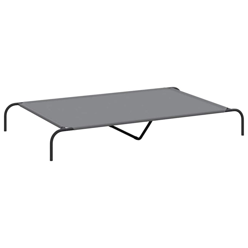 vidaXL szürke oxford szövet és acél emelt kutyafekhely 150x90x20 cm