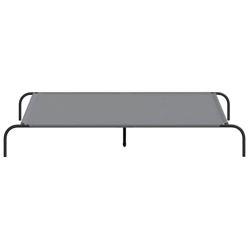 vidaXL szürke oxford szövet és acél emelt kutyafekhely 150x90x20 cm