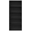 vidaXL fekete tölgy szerelt fa könyvszekrény 80x30x189 cm