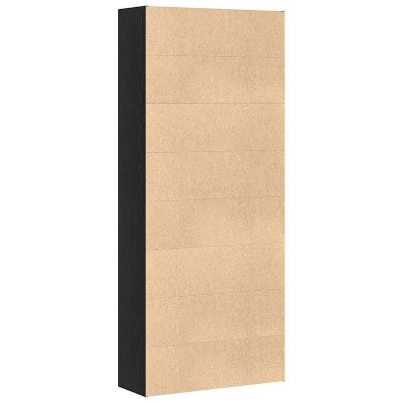 vidaXL fekete tölgy szerelt fa könyvszekrény 80x30x189 cm