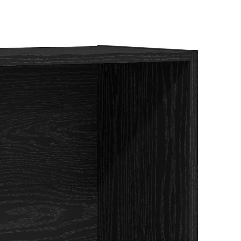 vidaXL fekete tölgy szerelt fa könyvszekrény 80x30x189 cm