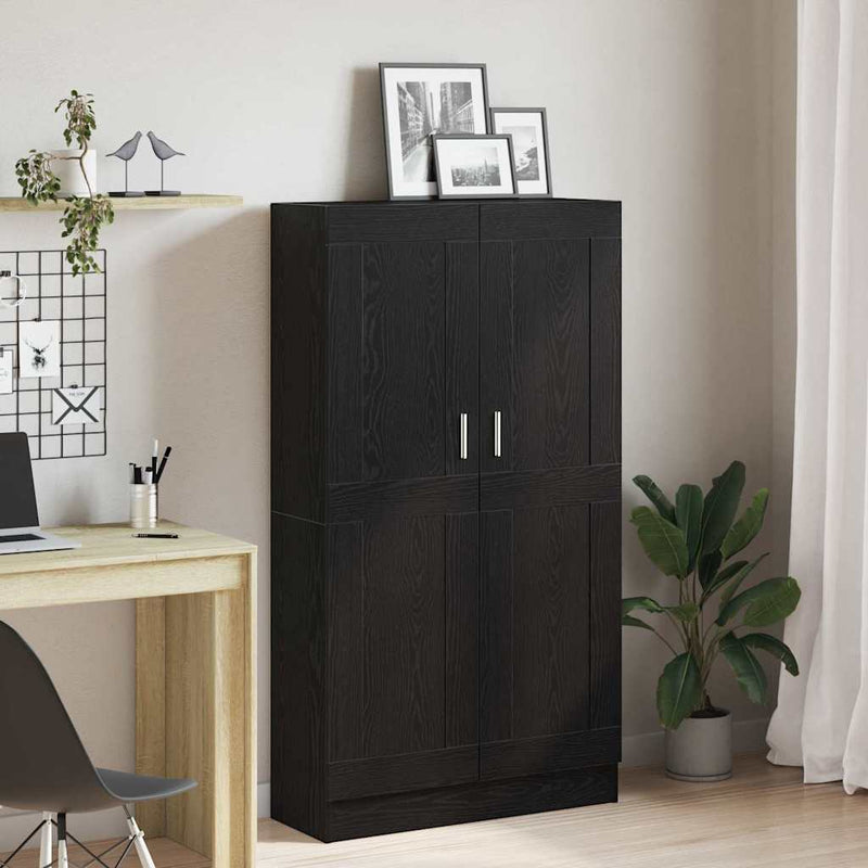vidaXL Könyvespolc Musta tammi 82,5 x 30,5 x 150 cm Faanyag