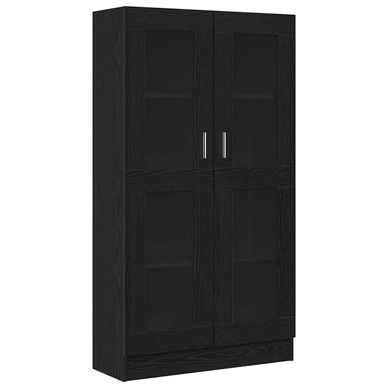 vidaXL Könyvespolc Musta tammi 82,5 x 30,5 x 150 cm Faanyag