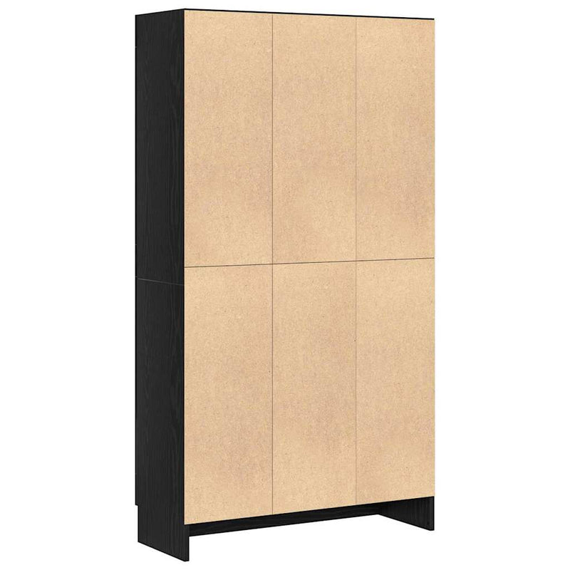 vidaXL Könyvespolc Musta tammi 82,5 x 30,5 x 150 cm Faanyag