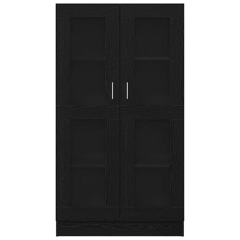 vidaXL Könyvespolc Musta tammi 82,5 x 30,5 x 150 cm Faanyag