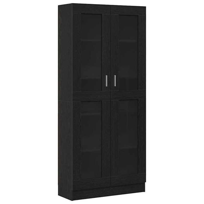 vidaXL Könyvespolc Musta tammi 82,5 x 30,5 x 185 cm Faanyag