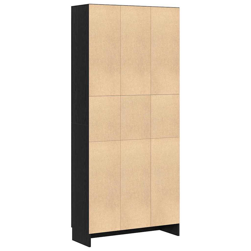 vidaXL Könyvespolc Musta tammi 82,5 x 30,5 x 185 cm Faanyag
