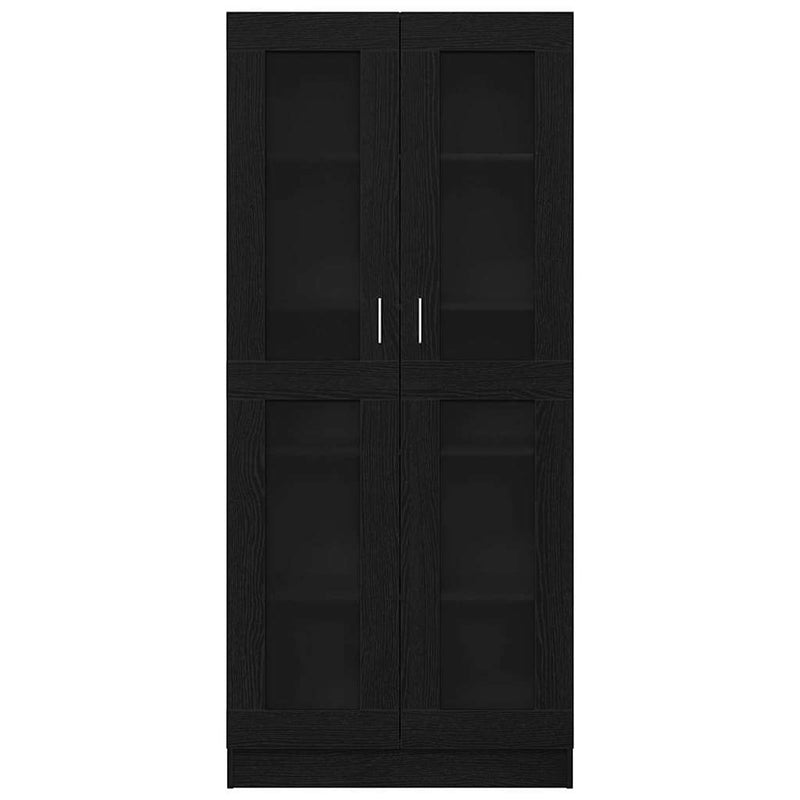 vidaXL Könyvespolc Musta tammi 82,5 x 30,5 x 185 cm Faanyag