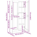 vidaXL Könyvespolc Musta tammi 82,5 x 30,5 x 185 cm Faanyag