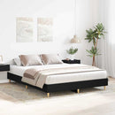 vidaXL Ágykeret Fekete tölgy 150 x 200 cm Faanyag