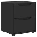 vidaXL VISNES fekete szerelt fa éjjeliszekrény 45x40x50 cm