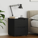 vidaXL VISNES fekete szerelt fa éjjeliszekrény 45x40x50 cm
