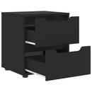 vidaXL VISNES fekete szerelt fa éjjeliszekrény 45x40x50 cm