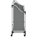 vidaXL szürke szennyestartó kosár kerekekkel 4 rekesszel